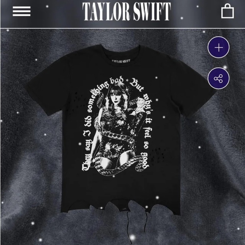 Taylor Swift They Say I Did Something Bad Whys It Feel So Good Destructed Tee XS